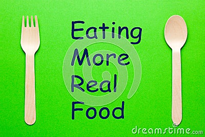 Eating More Real Food Stock Photo