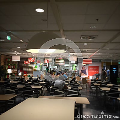 Eating out in a mall Editorial Stock Photo