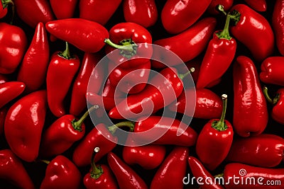 Food ingredient hot cook spice vegetarian red vegetable chili fresh peppers Stock Photo