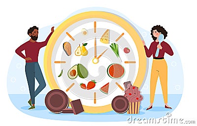 Eating time concept Vector Illustration