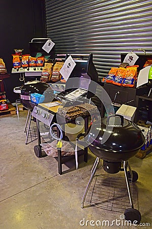 Barbecue Accessories & Outdoor Cooking Equipment o Editorial Stock Photo