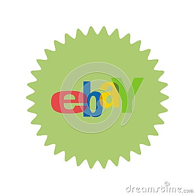 Ebay logo. Ebay is an American corporation and e-commerce company. Providing sales services. Ebay leader in e-commerce . Kharkiv, Editorial Stock Photo