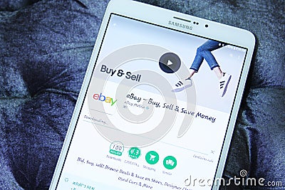 Ebay mobile android app Editorial Stock Photo