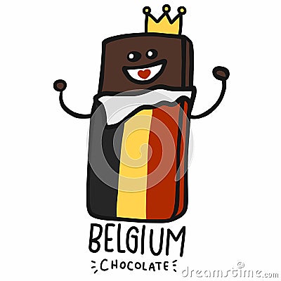 Belgium chocolate cartoon vector illustration Vector Illustration