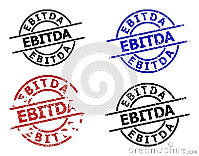 EBITDA Corroded Seals Vector Illustration