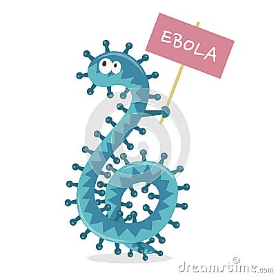Ebolavirus Disease Cell Vector Cartoon Vector Illustration