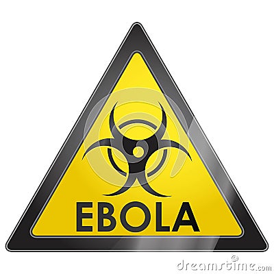 EBOLA virus warning sign Vector Illustration