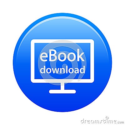 Ebook download button Vector Illustration