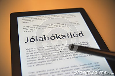 Ebook, JÃ³labÃ³kaflÃ³d, the tradition of gifting books Stock Photo