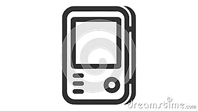 Ebook line icon, outline vector sign, linear style pictogram isolated on white. Vector Illustration