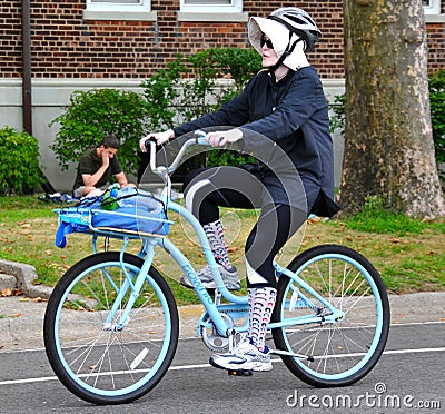 Eccentric Bicyclist Editorial Stock Photo