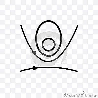Eccentricity vector linear icon isolated on transparent background, Eccentricity transparency concept can be used for web and mobi Vector Illustration