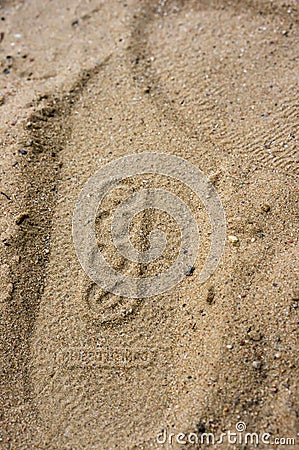 Ecco print on sand Editorial Stock Photo