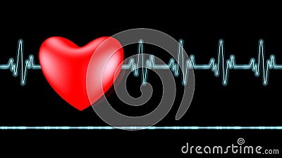 Ecg heart beat Stock Photo