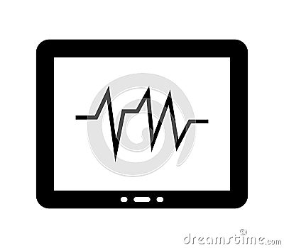 Ecg icon illustrated Stock Photo