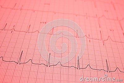 ECG red Stock Photo