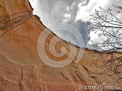 Echo Amphitheater Cliff Stock Photo