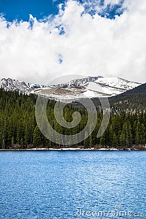 Echo Lake on Mt Evans Colorado Stock Photo