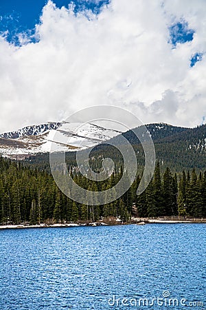 Echo Lake on Mt Evans Colorado Stock Photo