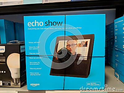 Echo Show, and Phillips Hue and on Display at Best Buy Editorial Stock Photo