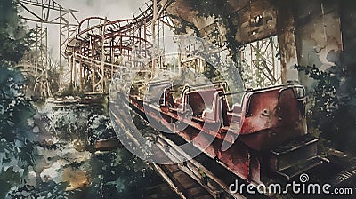 Echoes in Abandoned Carnival./n Stock Photo