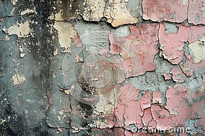 Echoes of the Past: Urban Decay on a Worn and Weathered Surface Stock Photo