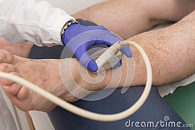 Echography in a clinic Stock Photo