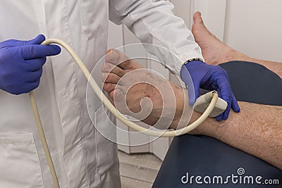 Echography in a clinic Stock Photo