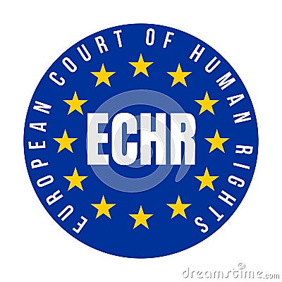 ECHR European Court of human rights symbol Stock Photo