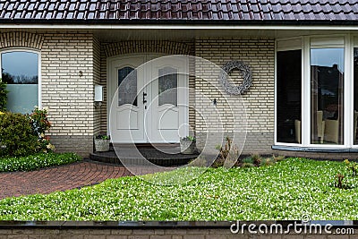 Echt, Limburg, The Netherlands, Luxury facade of a villa in country style Editorial Stock Photo