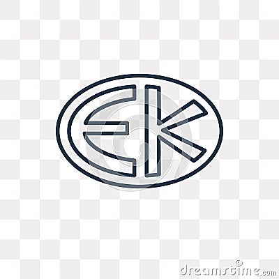 Eckankar vector icon on transparent background, linear Vector Illustration