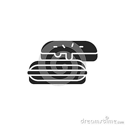 eclair color line icon. Isolated vector element. Vector Illustration