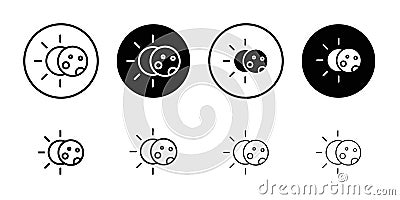 Eclipse icon Outline vector for web ui Vector Illustration