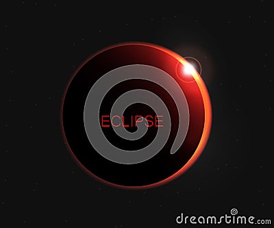 Eclipse of the sun vector Vector Illustration