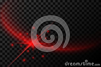 Eclipse, wonder glowing star spotlight vector effect, dim light arc with glowing halo Stock Photo