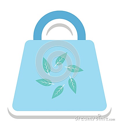 Eco Bag, Recycling Symbol Color Isolated Vector Icon Stock Photo