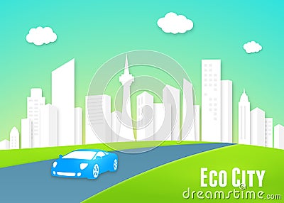 Eco city concept Vector Illustration