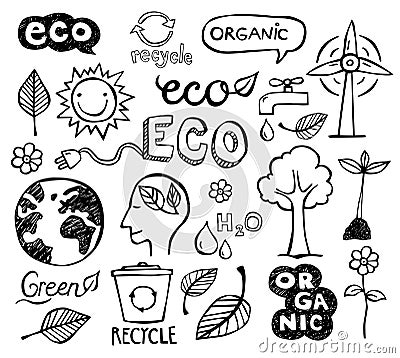 Eco Doodles Vector Illustration