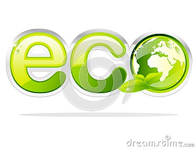 Eco earth sign Vector Illustration