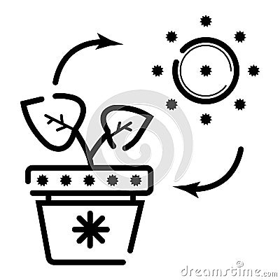 Eco energy icon vector illustration Cartoon Illustration