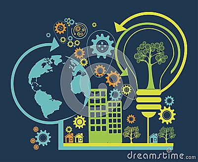 Eco enviroment design Vector Illustration