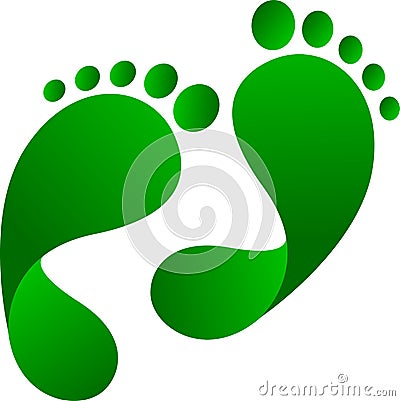 Eco footprint Vector Illustration