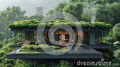 Eco-Friendly Architectural Harmony Stock Photo