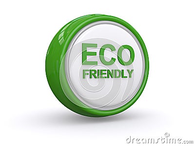 Eco friendly button Stock Photo