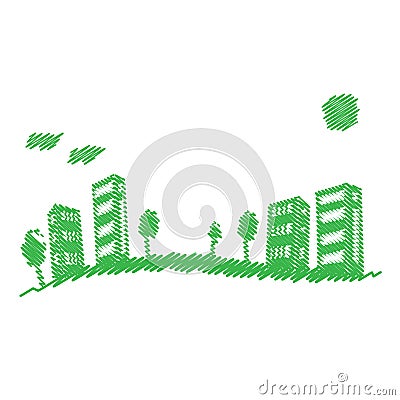 Eco friendly city Stock Photo