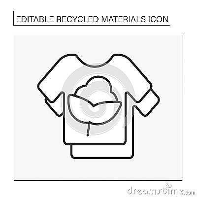 Eco-friendly clothing line icon Vector Illustration