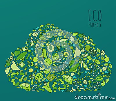 Eco Friendly concept, save earth concept Vector Illustration