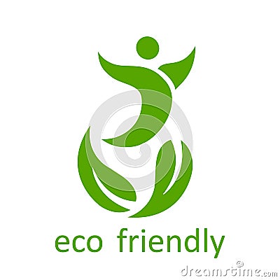 Eco friendly green logo design â€“ vector Stock Photo