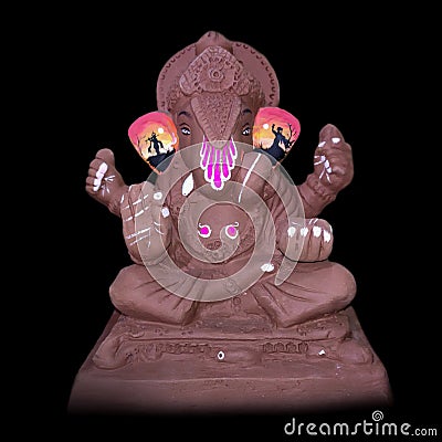 Eco friendly idol of hindu God Ganesha Stock Photo