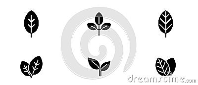 Eco friendly leaf symbol. Naturalness. Solid icon Vector Illustration